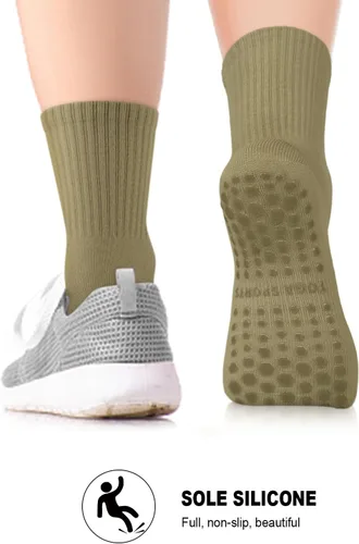 Miniatura 3 de 6 pares de calcetines de pilates antideslizantes para mujer, calcetines atléticos de yoga para barre ballet, descalzo, entrenamiento, hospital