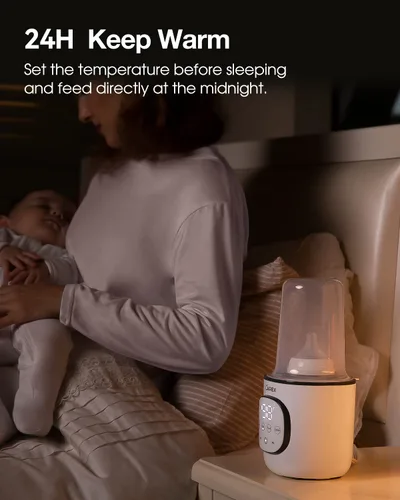 Miniatura 6 de LAREX Calentador de Biberones, Calentador Rápido de Biberones para Leche Materna y Fórmula, con Temporizador y Control Preciso de Temperatura