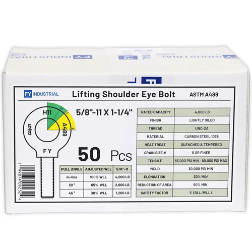 Miniatura 9 de 3 pernos de ojo de hombro de elevación de 7/16"-14 x 1-3/8" Autocolorido