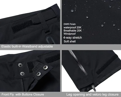 Miniatura 6 de fit space Pantalones de lluvia permanentes Climastorm de golf impermeables de 20 K ligeros de rendimiento deportivo