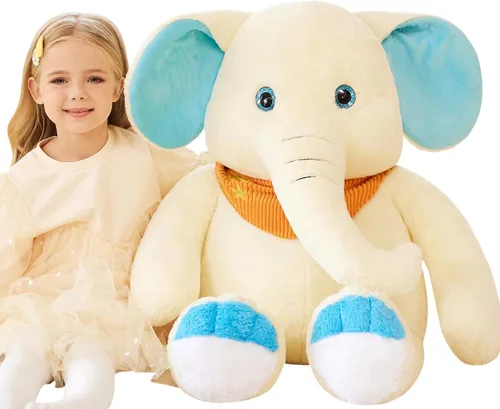 EARTHSOUND Juguete de peluche de elefante gigante, de 30 pulgadas, juguetes suaves y grandes, tamaño grande, enorme y esponjoso, de gran tamaño,