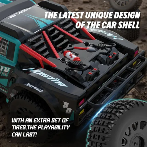 Miniatura 8 de Hosim Coches RC sin escobillas para adultos y niños rápidos 50 mph, camiones RC 4x4 todo terreno todoterreno impermeable de alta velocidad 1/14 RTR