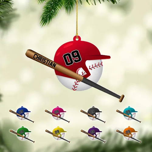 Miniatura 12 de Adorno de béisbol personalizado para niños, recuerdo de cerámica con nombre y número personalizado, algunos niños recién nacen con béisbol en sus