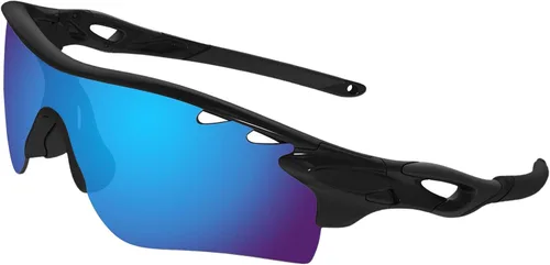 Miniatura 2 de BroLizard - Lente polarizada de repuesto para gafas de sol Oakley RadarLock Path ventiladas OO9181, azul
