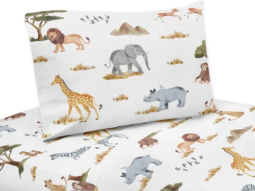 Miniatura 11 de Sweet Jojo Designs Juego de sábanas tamaño individual de 3 piezas (dinosaurio de dinosaurio en acuarela) para niños, niños, adolescentes, incluye