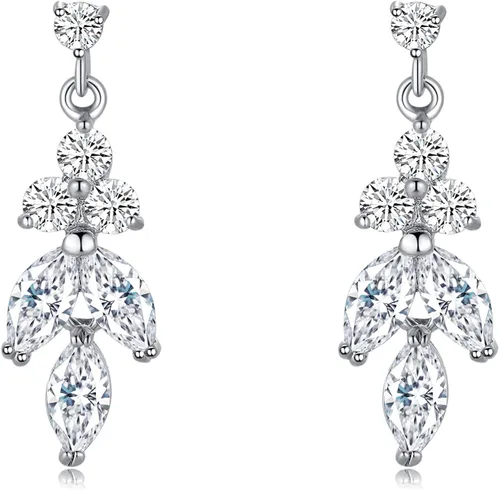 Miniatura 4 de Wedding Jewelry Set for Bride Bridal Jewelry Set for Wedding Cubic Zirconia Necklace Earrings Bracelet Sets for Bride Silver Jewelry Set for Women