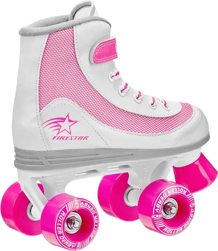 Miniatura 2 de Roller Derby Firestar Patines para Niños, Niñas, Principiantes, Infantiles Blanco/Rosa