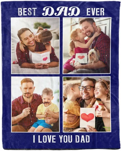 Miniatura 17 de D-Story Mantas para papá, manta de regalo personalizada de hija, manta para el Día del Padre, regalos para papá de parte de la hija, manta con fotos