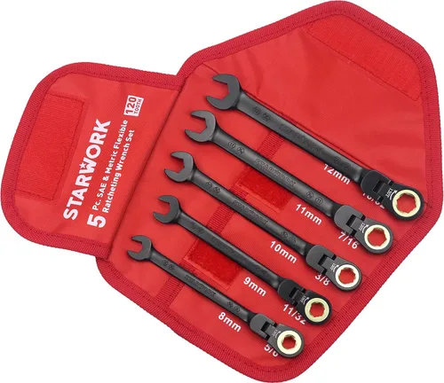Miniatura 2 de STARWORK TRUE MECHANIC™ Juego de llaves de trinquete (5 piezas 120T FLX)