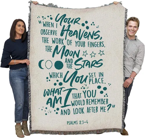 Miniatura 28 de Pure Country Weavers Great is Thy Faithfulness Blanket - Escrituras - Lamentaciones 3:23 - Tapiz cuadrado para regalo de regazo tejido de algodón