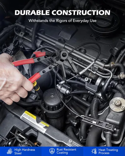 Miniatura 5 de Orion Motor Tech Alicates de abrazadera de manguera, alicates de abrazadera de manguera de resorte de alambre de largo alcance para calentador