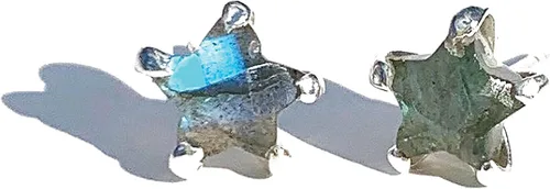 Aretes de estrella de piedras preciosas naturales para mujeres y hombres, lapislázuli, ónix, piedra lunar, labradorita, turmalina negra, hechos a