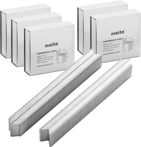 Miniatura 9 de meite Tipo de madera dura 0.406 in Diámetro V Clavos 0.276 in Longitud 9/32-Inch para Marco de fotos Joiner V1015B V-Nailer Herramienta de esquinas