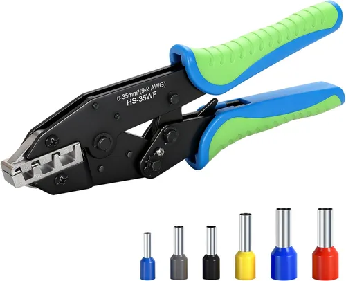 Miniatura 8 de Crimpadora de terminales de cable de trinquete,Herramienta de prensado para conectores termorretráctiles,Alicates de prensado Deutsch Herramientas