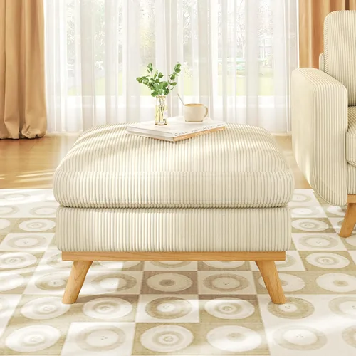 Miniatura 22 de Vesgantti Sofá modular en forma de U de 119 pulgadas, sofá modular de pana con asiento profundo y soporte de resortes, sofá convertible con 2 Beige