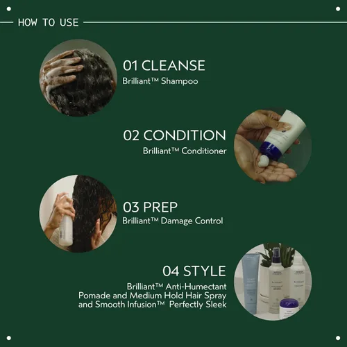 Miniatura 6 de Aveda Smooth Infusion Perfectly Sleek Heat-Activated Styling Cream Curly & Coily Hair Protects Against Frizz, Humidity & Heat Silicone Free