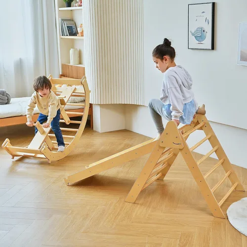Avenlur Bazel Montessori Waldorf - Juego de interior 8 en 1 para niños pequeños y niños (18 meses-6 años), enciende la imaginación, desarrolla