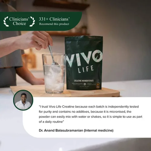 Miniatura 7 de Vivo Life - Monohidrato de creatina en polvo micronizado - Vegano, sin sabor (8.8 oz, 84 porciones)