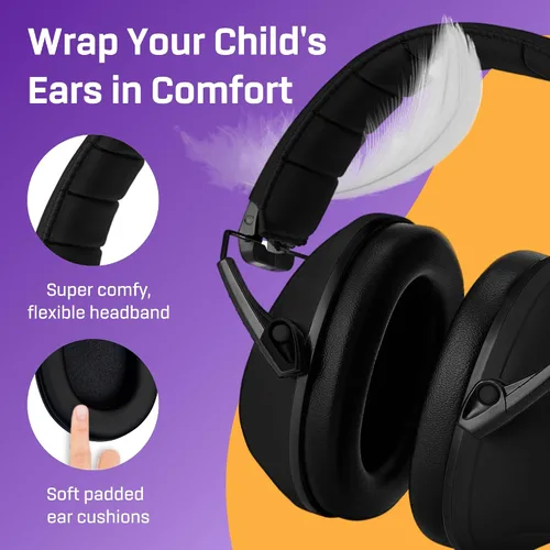 Miniatura 4 de Vanderfields Hearing Protection Ear Muffs - Over 33 dB (2K Hz) Broad Noise Cancelling Sound Reduction Earmuffs for Kids 3-12