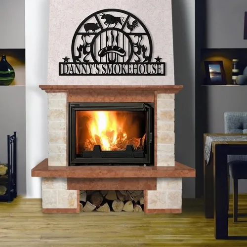 Miniatura 4 de Letrero de Metal Personalizado con Nombre de BBQ, Letrero de Campamento Personalizado, Letreros de Metal Vintage para Parrilla para Exteriores