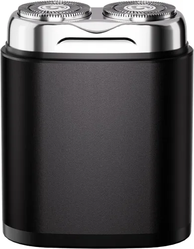 Mini afeitadora eléctrica de doble cabeza, maquinilla de afeitar eléctrica portátil para hombres, tamaño de bolsillo, lavable, doble cabeza,