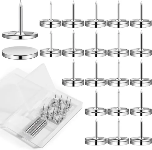 rhinocats Pines magnéticos, 20 juegos de chinchetas magnéticas para pared, tablón de anuncios, clip decorativo fuerte para mapa, imagen, kit para