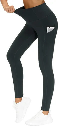The Gym People - Pantalones deportivos gruesos de tiro alto, con bolsillos y control de abdomen, leggings para entrenar, correr, hacer yoga, para