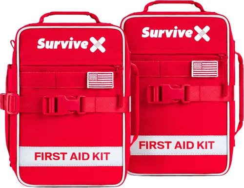 Miniatura 9 de SurviveX Kit Grande de Primeros Auxilios para Automóvil, Viajes y Hogar – Kit de Emergencia para Senderismo, Camping, Mochilerismo y al Aire Libre
