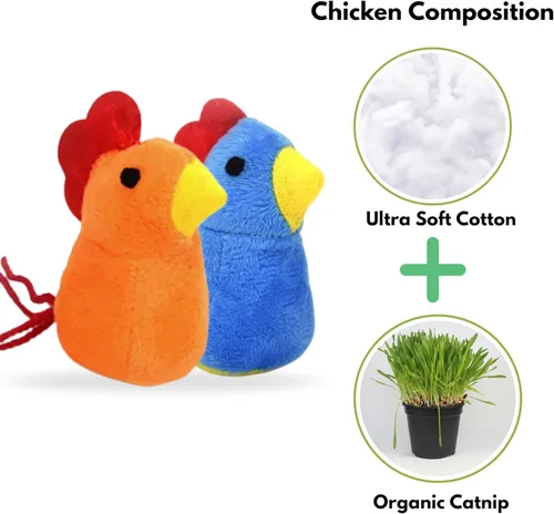 Miniatura 2 de Juguete para gatos con hierba gatera, paquete de 2 juguetes interactivos para masticar, juguetes para gatos de interior, ejercicio de gatito
