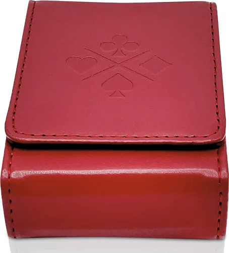 Miniatura 5 de Luck Lab Estuche de cuero para una sola baraja de cartas de juego/portacartas - Se ajusta a cartas de tamaño póker y puente (marrón)