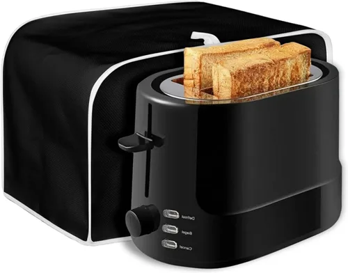 Miniatura 7 de Cubierta para tostadora de gato negro 3D, ranura ancha, bonita funda para electrodomésticos de cocina de gatito, arte de animales estéticos
