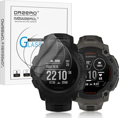 Miniatura 7 de Orzero Paquete de 3 protectores de pantalla para reloj inteligente compatible con Garmin Vivomove 3S (no para Garmin Venue 3S), vidrio templado
