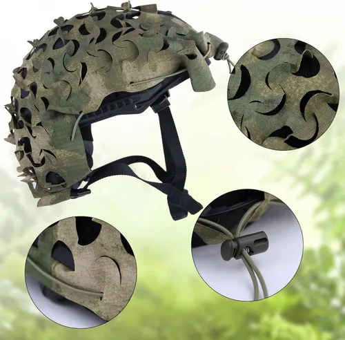 Miniatura 2 de LOOGU Funda táctica para casco, malla transpirable, camuflaje camuflaje casco cubierta ideal para combate táctico militar