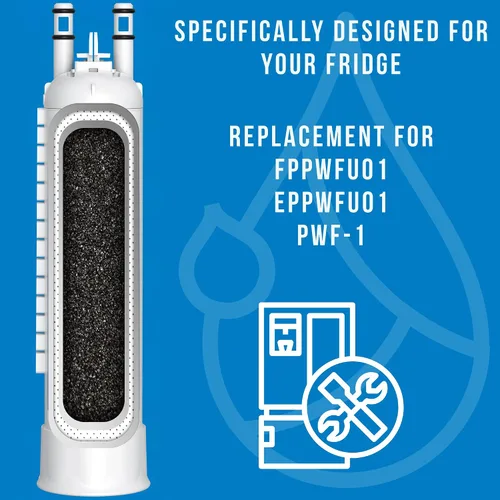 Miniatura 5 de FPPWFU01 Filtro de agua de repuesto para, Compatible con filtro de agua Frigidaire FPPWFU01, EPPWFU01 PureAdvantage PurePour PWF-1