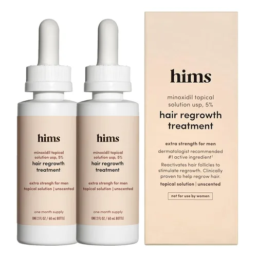 Miniatura 10 de Hims - Tratamiento de crecimiento del cabello, solución tópica de minoxidil al 5% para hombres, extra fuerte, soporta un cabello más grueso