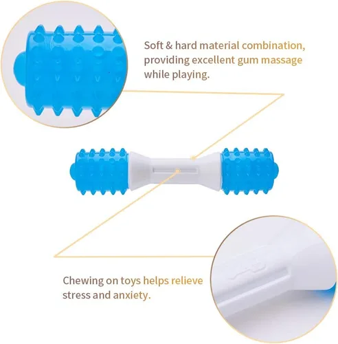 Juguetes masticables para dentición para cachorros de hasta 88 libras, juguetes para masticar suaves, promueve la salud dental, reduce las molestias