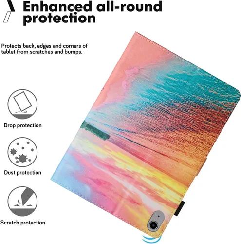 Miniatura 3 de Funda para iPad Mini6 (8.3 pulgadas, versión 2021) iPad Mini 6ª generación, funda protectora delgada con función atril, función de encendido y Playa