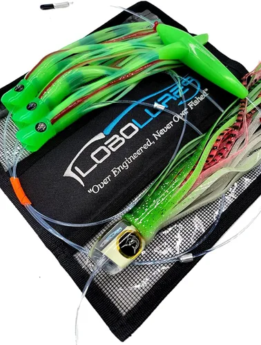 Miniatura 5 de Lobo Lures #200 LUMO Bigeye Super Glow Slayer - Cadena de margaritas mágicas pelágicas, marlin y atún, señuelo de arrastre de uretano fabricado