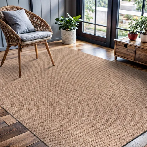 Miniatura 48 de CAMILSON Easy Alfombra de yute, 2 x 3 pulgadas, interiores y exteriores, fibra gris oscuro, para sala de estar, patio y cocina, diseño tejido