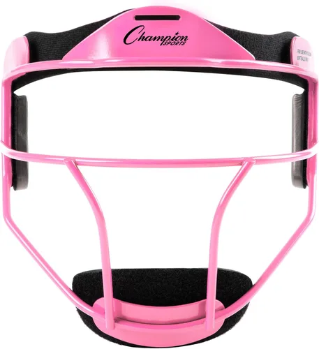 Champion Sports Steel Softball Face Mask – Durable Fielder’s Mask for Youth & Adults, Multiple Colors for Practice & Games Rosa