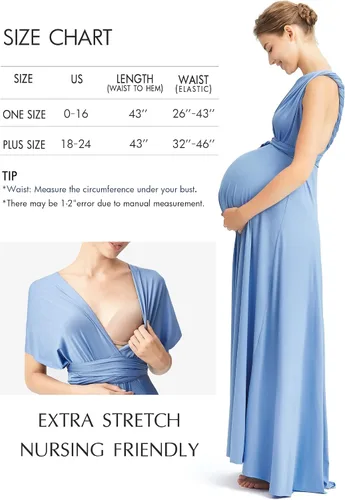 Miniatura 3 de Vestido de maternidad para sesión de fotos, vestido de baby shower, vestido de maternidad de talla grande, vestido largo infinito, vestido