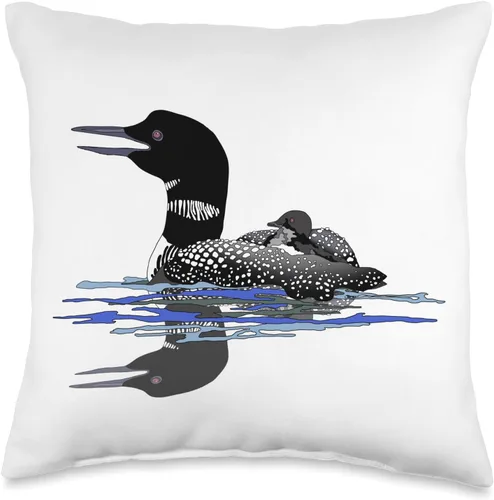 Zodiart Calling Loon - Almohada (16 x 16 pulgadas), multicolor