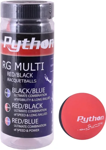 Miniatura 2 de Python 3 Ball Can RG - Bolas de raqueta multicolor (respaldadas por la leyenda de racquetball Ruben González!)