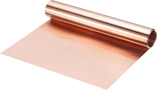 Miniatura 40 de uxcell Rollo de lámina de cobre de 78.740 in x 0.394 in x 0.001 in, 99.9% de tira de cobre puro de cobre intermitente placa de lámina de metal
