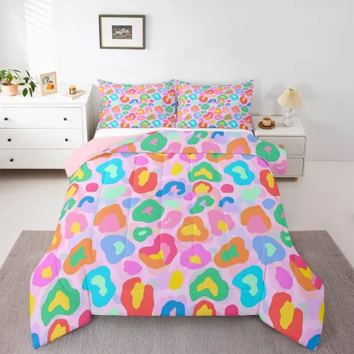 Miniatura 13 de Erosebridal Juego de edredón con estampado de leopardo, juego de ropa de cama con estampado de guepardo, juego de ropa de cama y colecciones