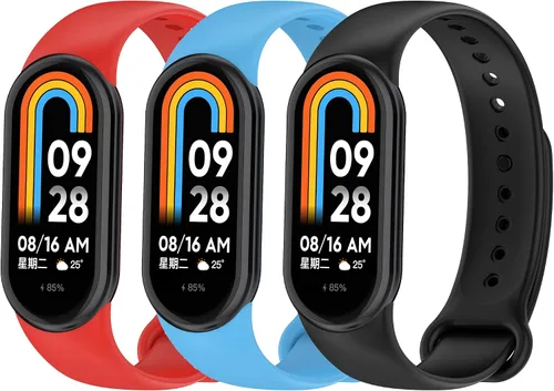 FitTurn Compatible con correas de reloj Xiaomi Band 9, correa de repuesto deportiva ajustable y cómoda para Xiaomi Mi Band 8 para mujeres y hombres