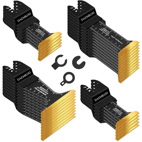 Juego de 30 cuchillas de herramienta oscilante de titanio para corte de metal, cuchillas de sierra profesionales para clavos de metal blando,