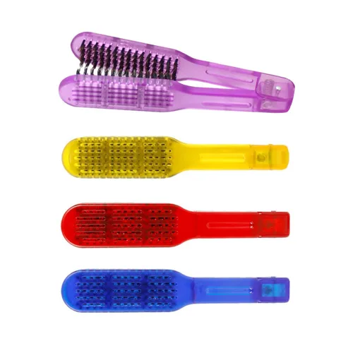 Miniatura 5 de Peine de madera contrachapada enderezamiento peinado peinado cerdas peine cuidado cepillo de doble cara resistente al calor