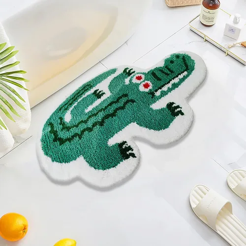 Miniatura 13 de UKELER Alfombras de baño para niños, lindas alfombras con forma de hamburguesa para decoración del hogar, alfombra suave para guardería