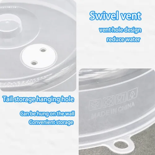 Miniatura 5 de Cubierta para salpicaduras de microondas para alimentos, cubierta de placa de ventilación de vapor sin BPA con mango de fácil agarre, cesta